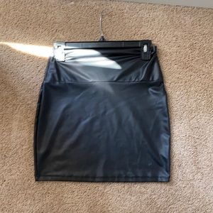 Leather like material skirt